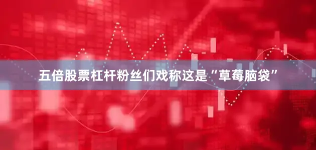 五倍股票杠杆粉丝们戏称这是“草莓脑袋”